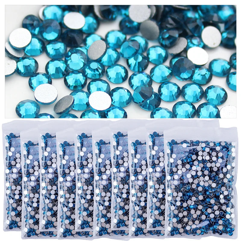 Wholesale in Bulk Rhinestones for Clothes DIY flat back Diamond Nail Rhinestone Decorations Crystals AB Glitter Face Art Stone