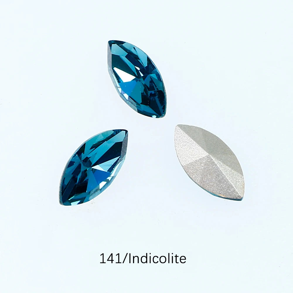 20pcs Navette Crystal Pointed Back Rhinestones All Size K9 Glass 3D Fancy Stones Nailart Diamond For Jewelry DIY 3017