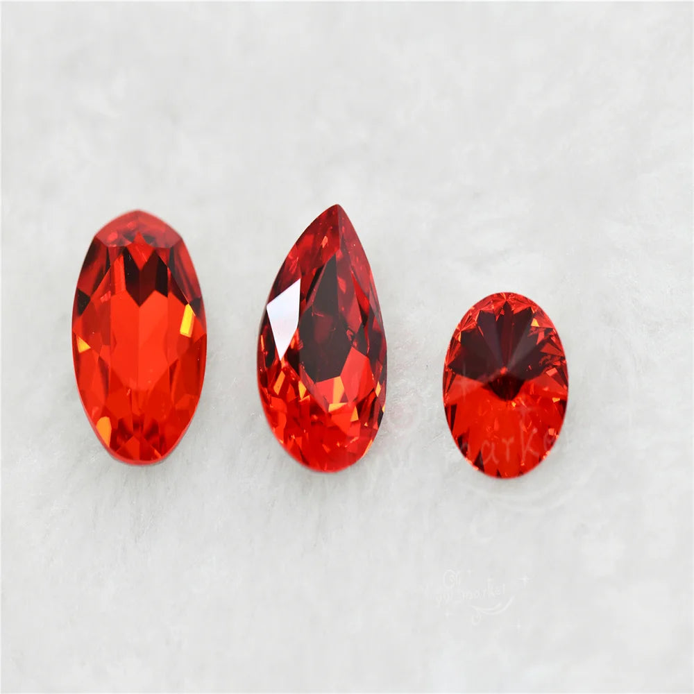 k9 light red glass crystal  beads  rhinestones for  jewels making dress clothing  decoration  crafts Accessories
