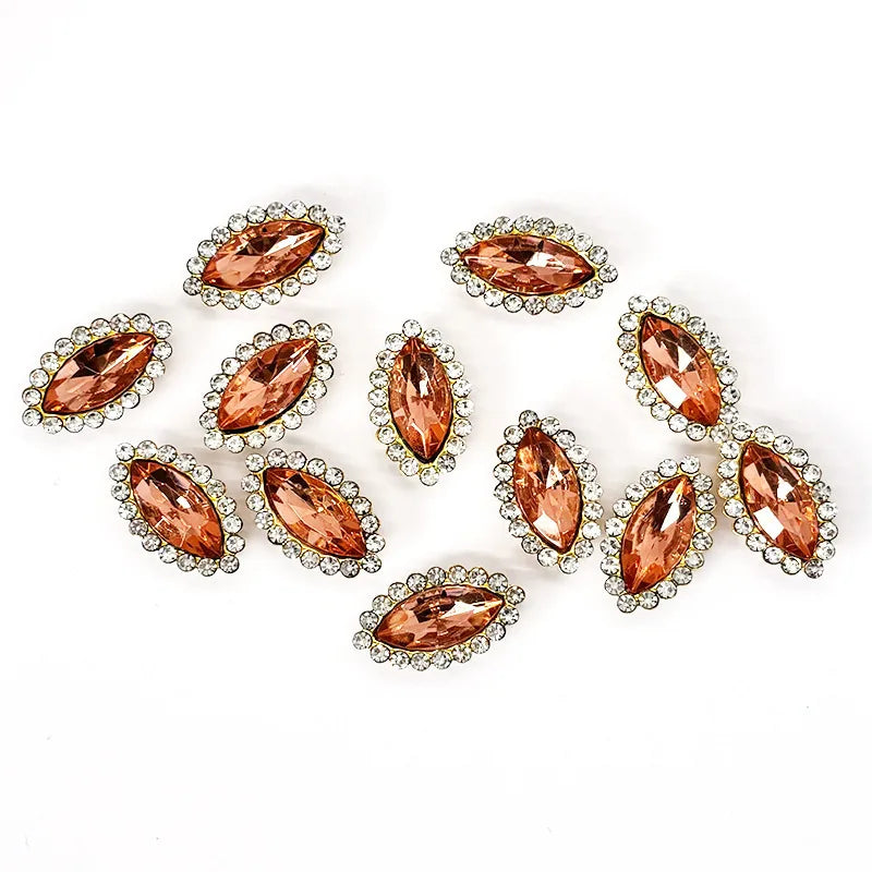navette Acrylic Horse Eye Sewing Rhinestones Buttons Shiny CrystalS Glass Beads Stones Fabric Crafts