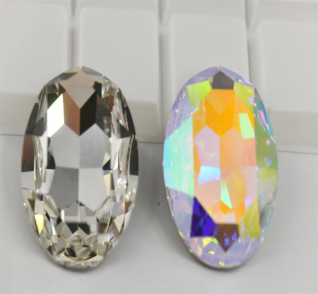 k9 Large stones Crystal  round OVAL  Glass big beads  Rhinestones Jewels Making 50mm