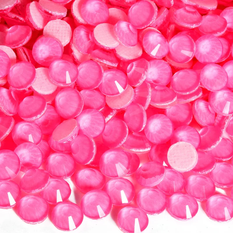 Glass Hotfix Rhinestones Neon Diamond Art Rhinestone Jewelery Crystals For Clothes Nails Sequins Crafts Materials
