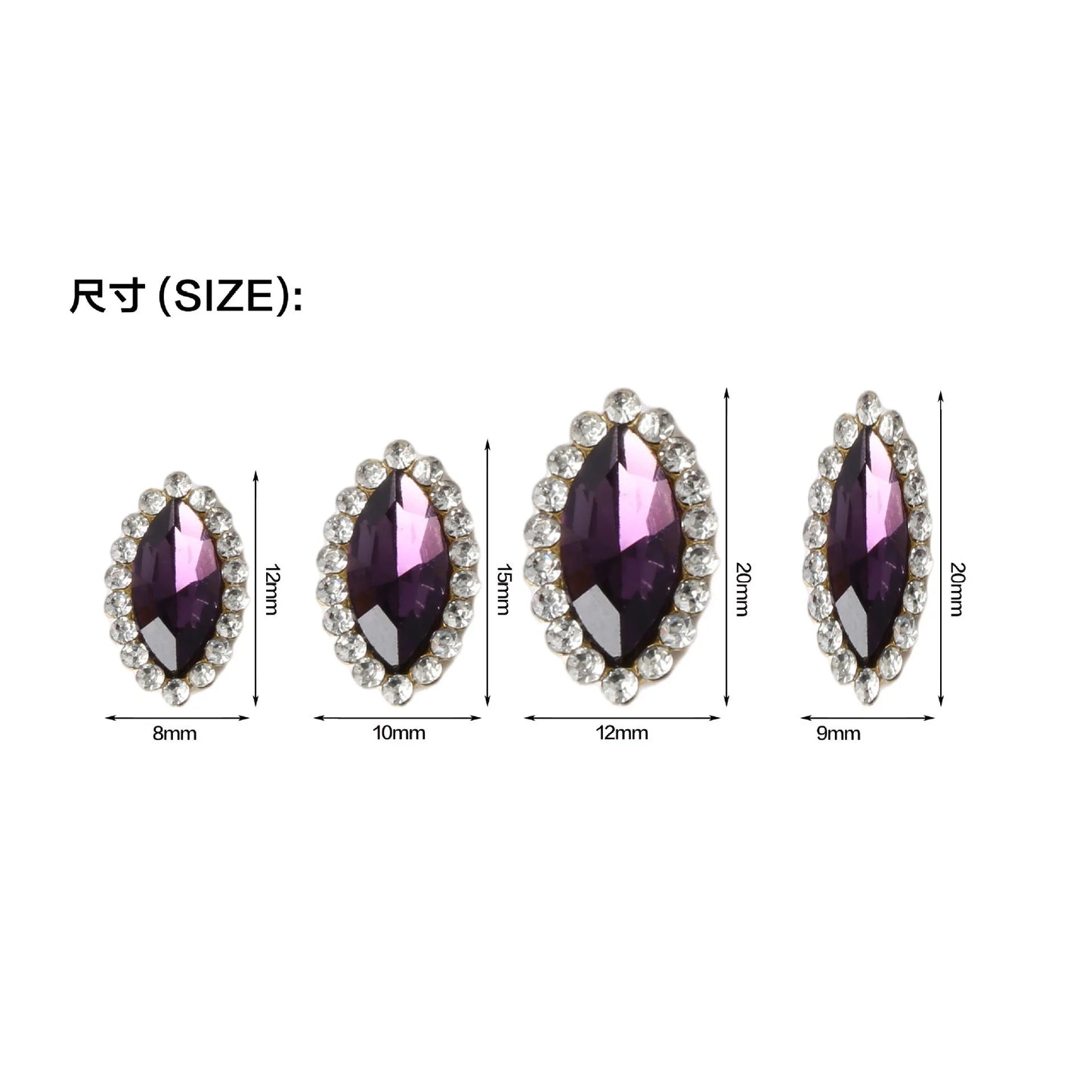 navette Acrylic Horse Eye Sewing Rhinestones Buttons Shiny CrystalS Glass Beads Stones Fabric Crafts