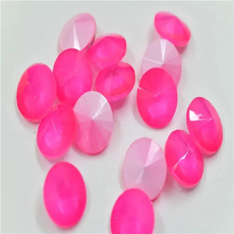 Neon Pink Rhinestones Crystals Strass Applique Shiny Stone Decor for Crafts Accessories