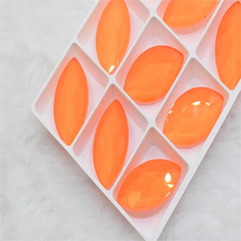 Neon orange Rhinestones Crystals Strass Applique Shiny Stone Decor for Crafts Accessories