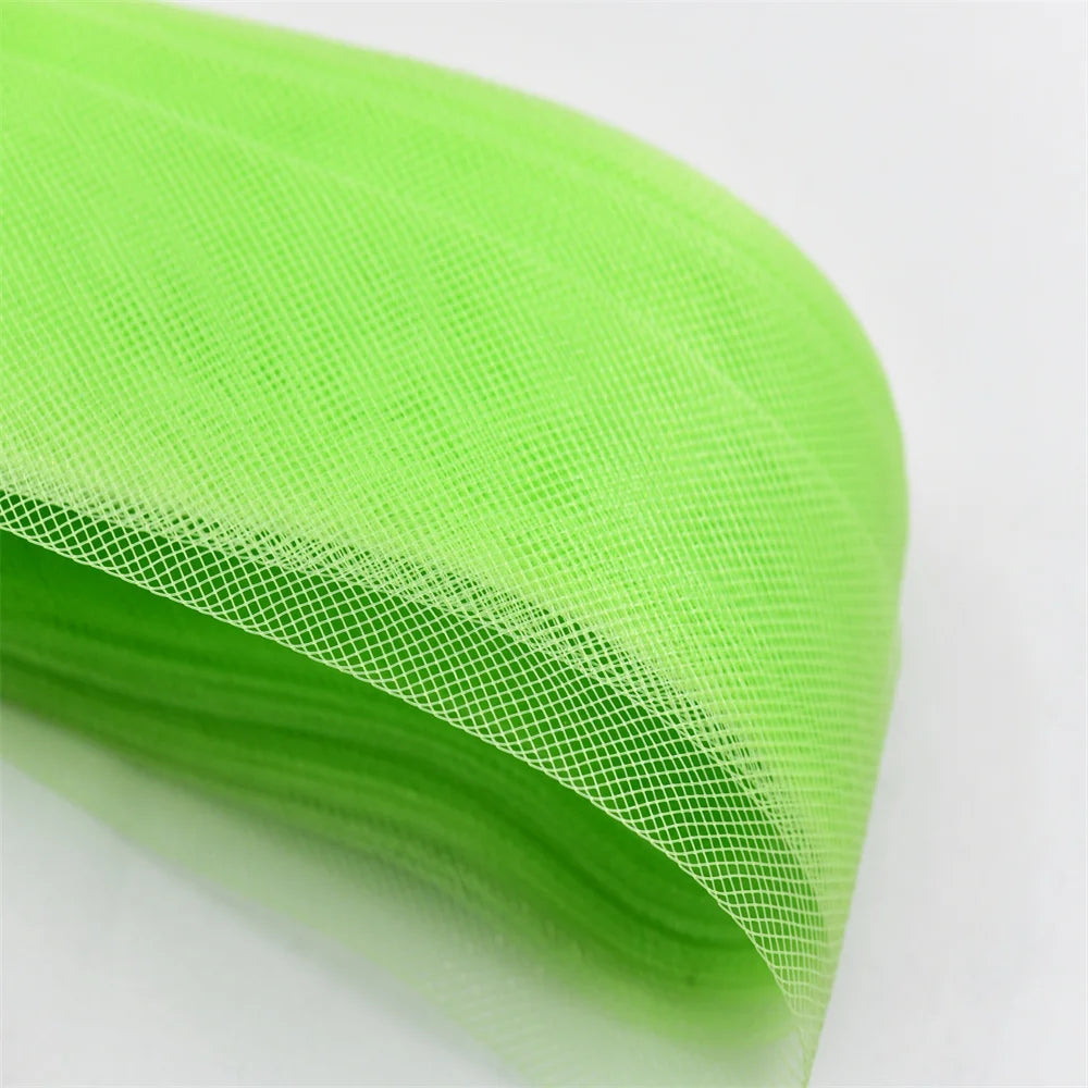 5cm 7.5cm plyester Mesh Ribbon Hard Stiff Flat Plain Crinolines Horsehair Fabric Multiple Widths  Hat And Skirt Making
