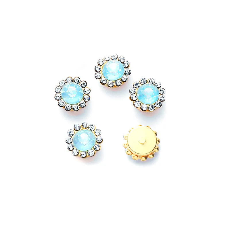 12mm Round glass bead double-layer hand-sewn bead garment accessories footwear hats wedding dresses DIY handmade jewelry