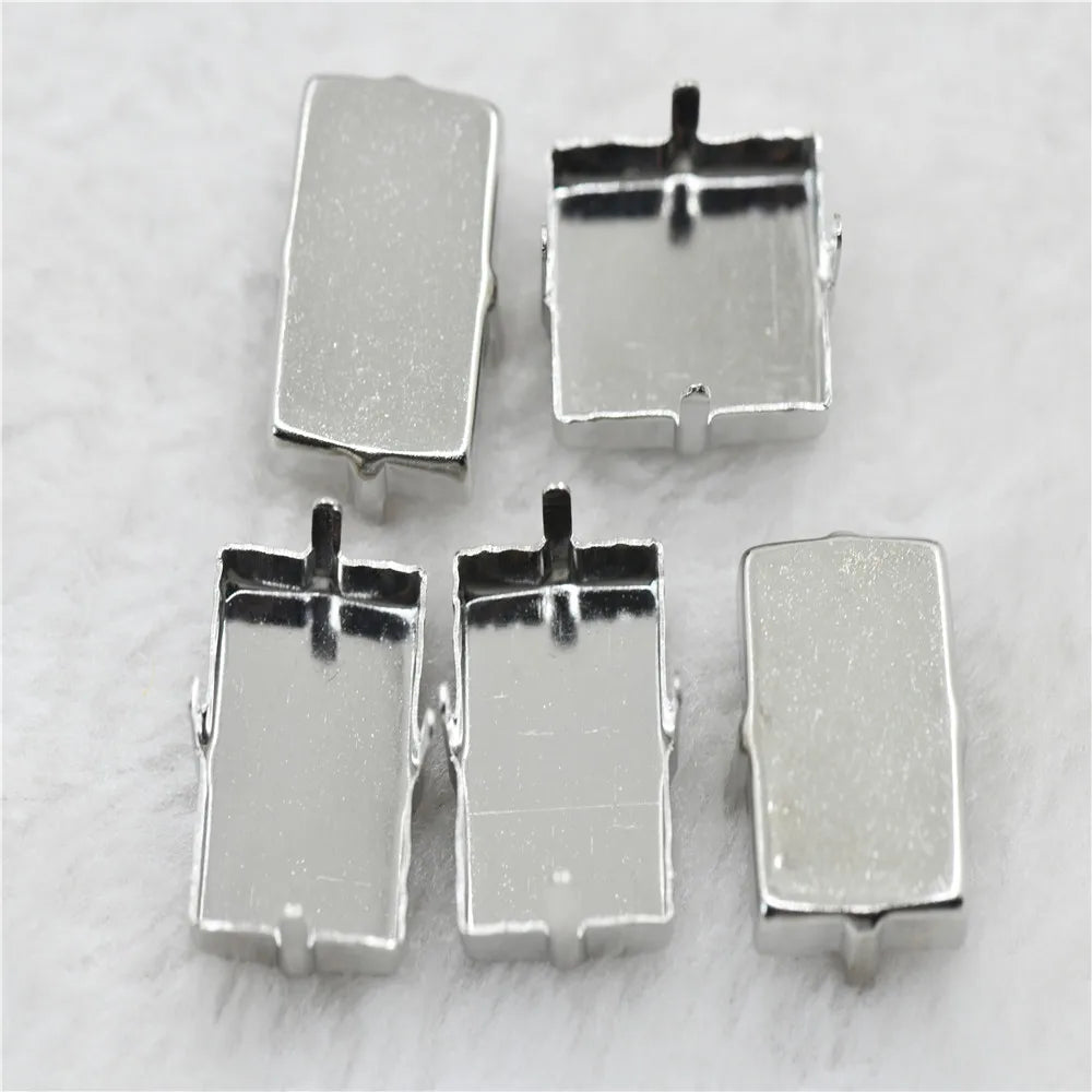 k9 Rectangle Rhinestones 10*14 violet bluecrafts super Glitter For Clothes DIY Sewing Beads For Jewelry 13X18MM 10X14MM