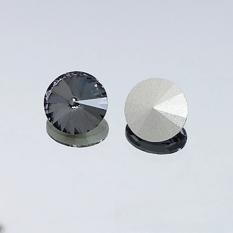K9 18mm rivoli glass crystal pointback beads jewels making