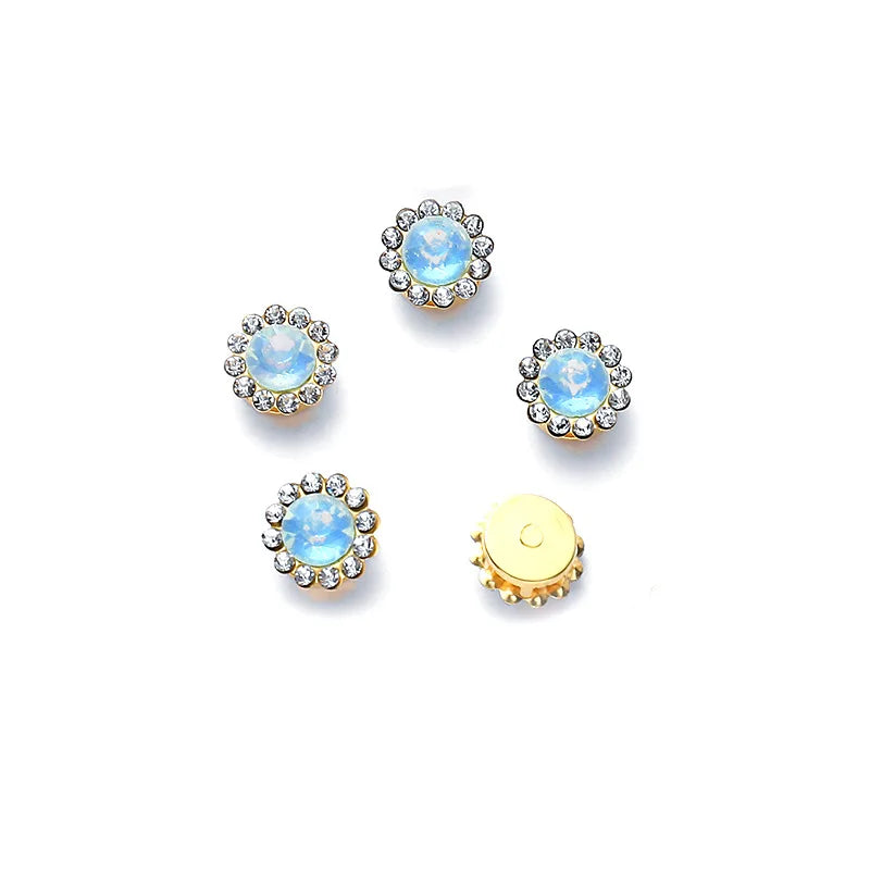 12mm Round glass bead double-layer hand-sewn bead garment accessories footwear hats wedding dresses DIY handmade jewelry