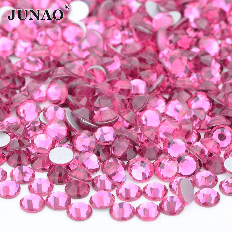 Bulk SS3 4 5 6 8 10 12 16 20 30 Dark Saim Glass Crystal Rhinestones Flat Back Gems Non Hotfix Strass Diamond for Clothes