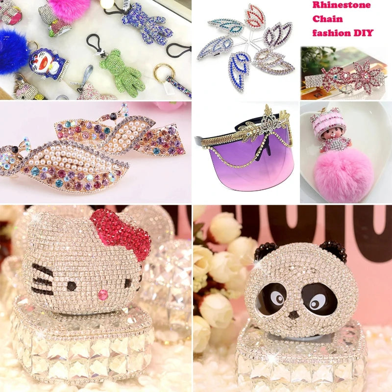 Glass Hotfix Rhinestones Neon Diamond Art Rhinestone Jewelery Crystals For Clothes Nails Sequins Crafts Materials