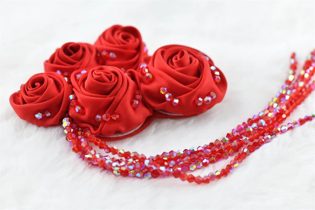 1 pcs with rhinestone rose flower Elegant Pin-On Corsages for Weddings & Events Easy wear Perfect for Dancing & Celebrations