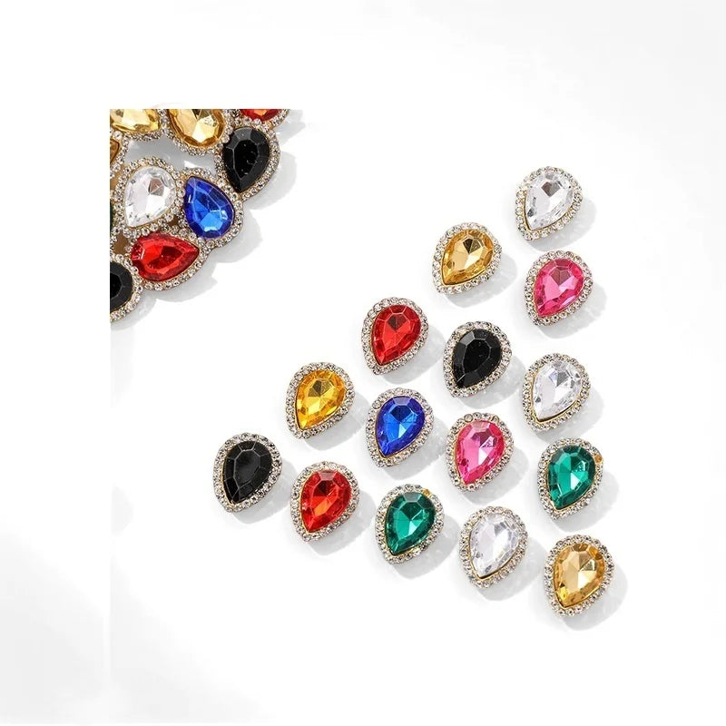 Sunflower Sewing Claw Rhinestones Crystals Glass Beads Buttons Stones  Clothes Sewing Accessories de costura novedosos