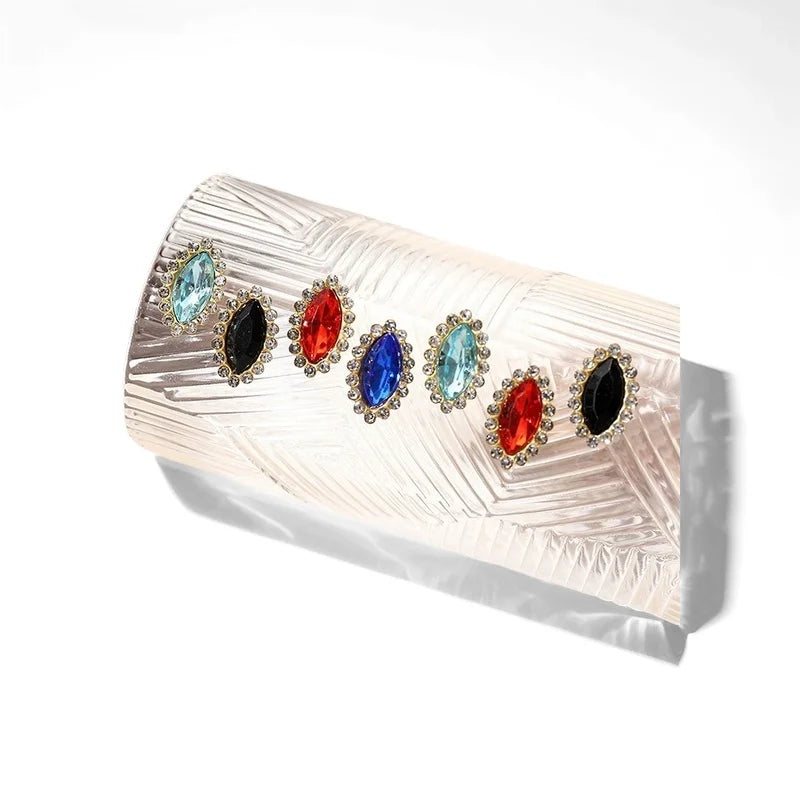 navette Acrylic Horse Eye Sewing Rhinestones Buttons Shiny CrystalS Glass Beads Stones Fabric Crafts