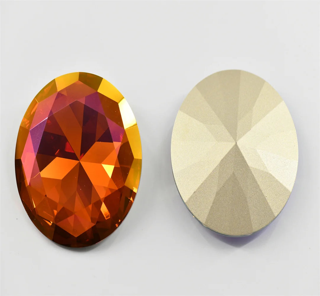 k9 Large stones Crystal  round OVAL  Glass big beads  Rhinestones Jewels Making 50mm