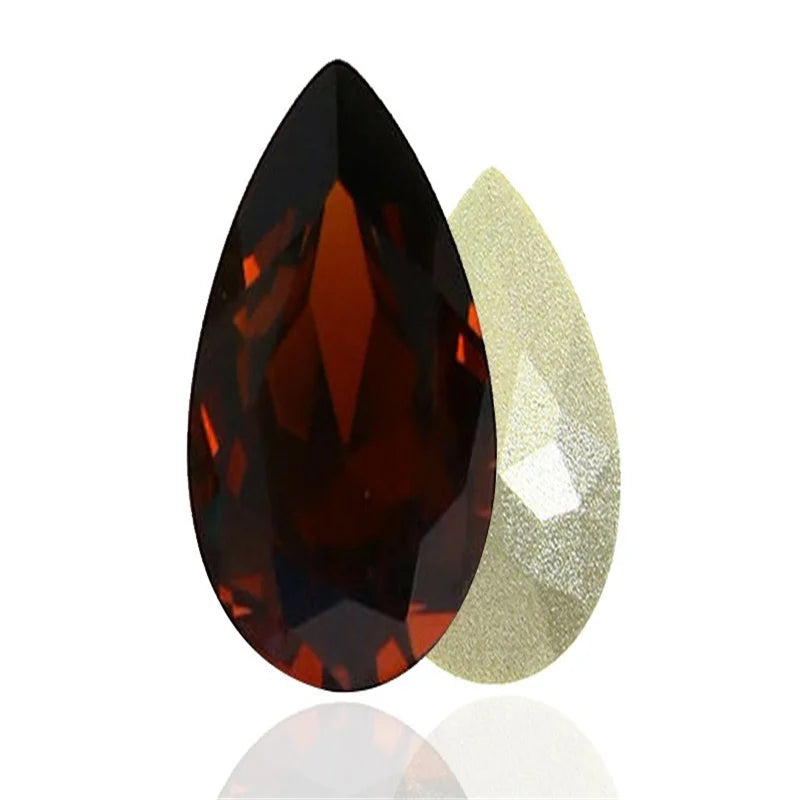 K9 30x40mm teardrop Glass Rhinestones High Quality Pointback Loose Glass Crystal Glue on Garment Crafts