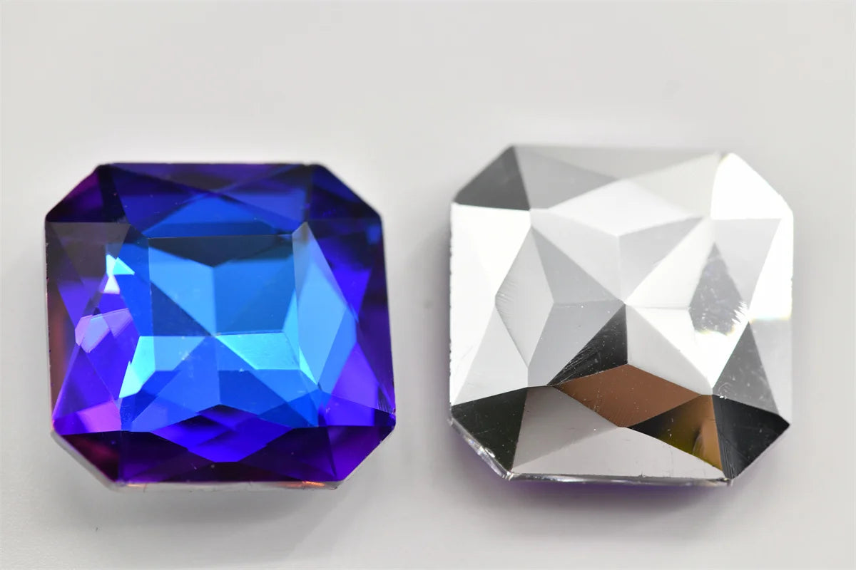 Blue Light Glass Crystal Rhinestones Beads for DIY Jewelry Crafting Sparkling Gemstones