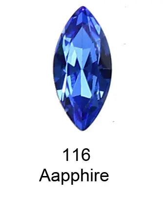 20pcs Navette Crystal Pointed Back Rhinestones All Size K9 Glass 3D Fancy Stones Nailart Diamond For Jewelry DIY 3017