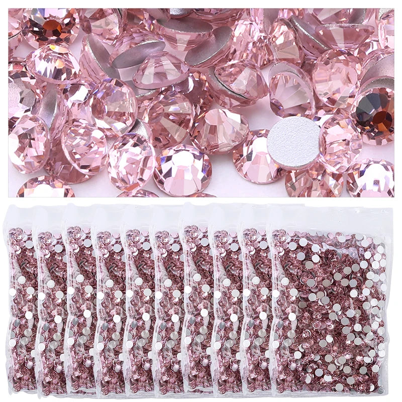 Wholesale in Bulk Rhinestones for Clothes DIY flat back Diamond Nail Rhinestone Decorations Crystals AB Glitter Face Art Stone