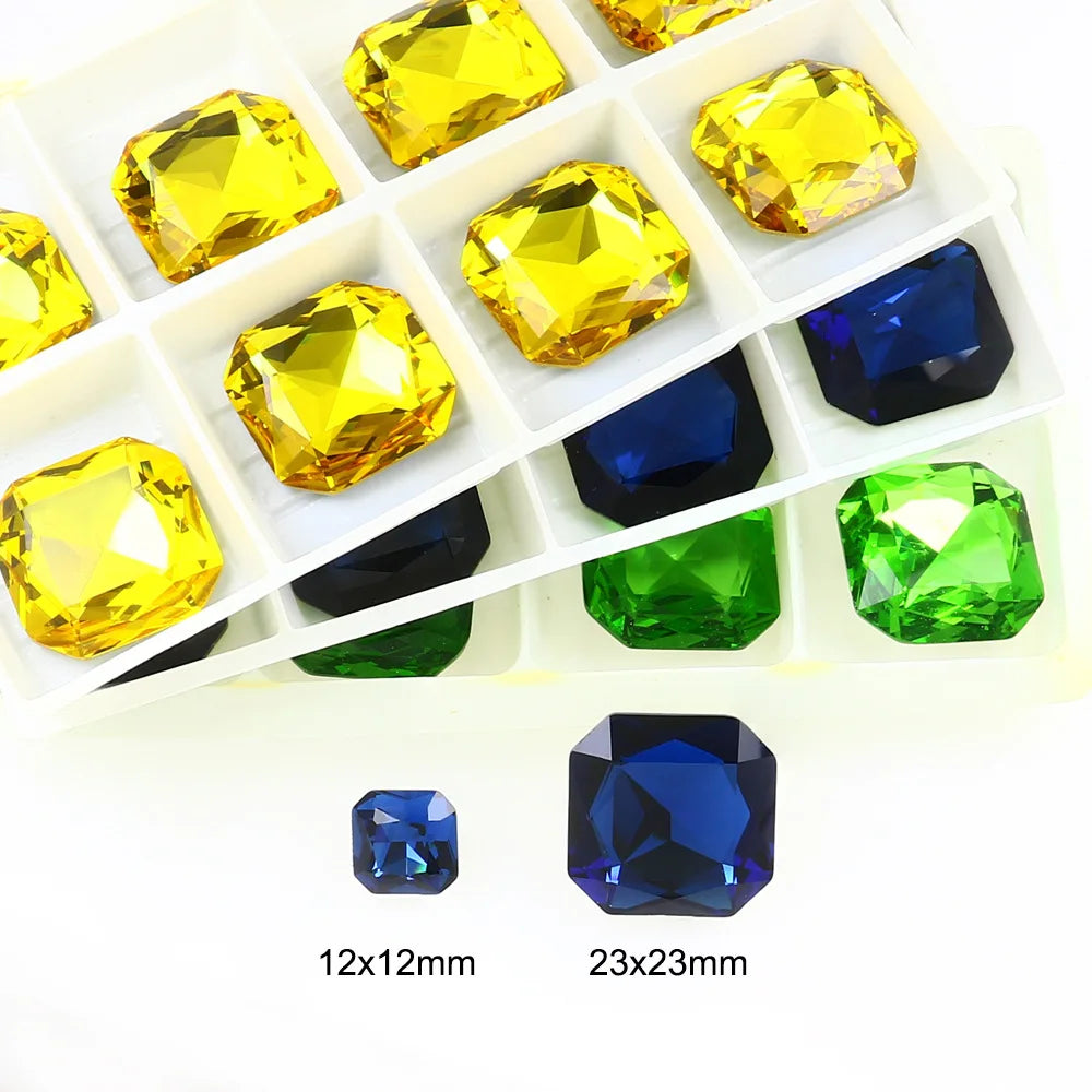 Sparkling K9 Glass Pointback Crystal Rhinestones for DIY Crafts and Jewelry Making