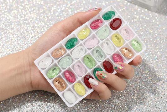 k9 Mixed color ICE Teardrop oval Glass Crystal Strass Pointback Rhinestones Beads For DIY Making Earing Necklaces 13x18mm