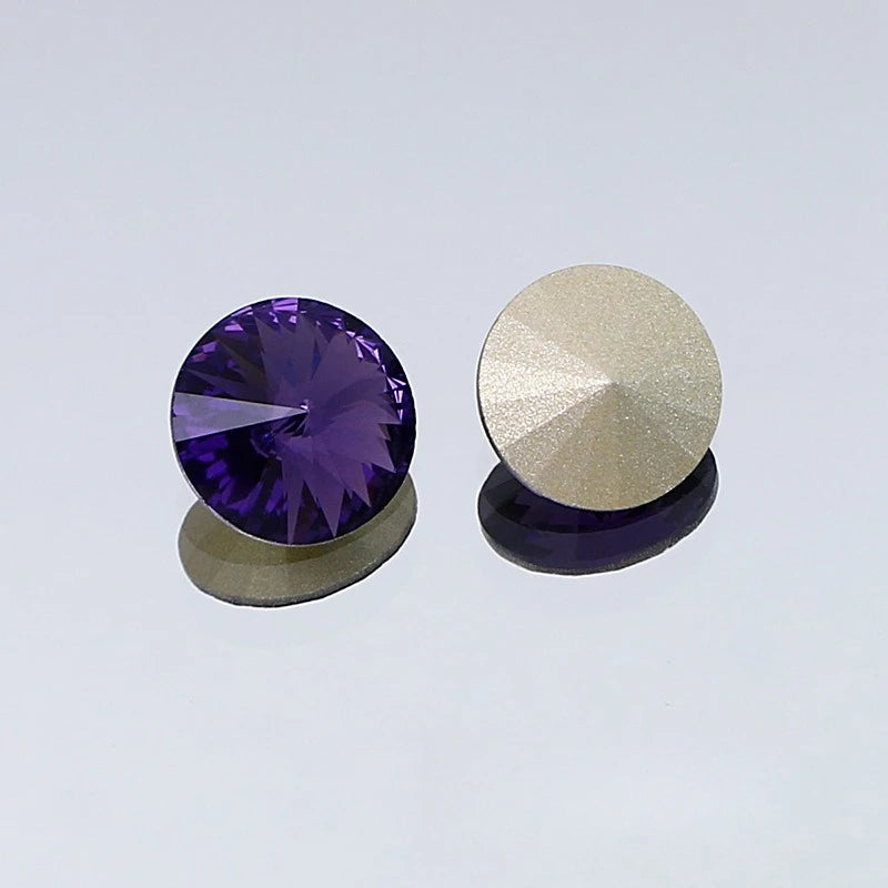 K9 18mm rivoli glass crystal pointback beads jewels making