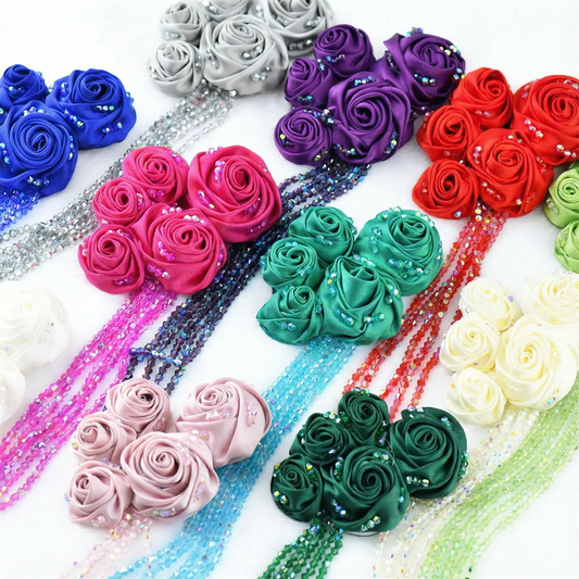 1 pcs with rhinestone rose flower Elegant Pin-On Corsages for Weddings & Events Easy wear Perfect for Dancing & Celebrations