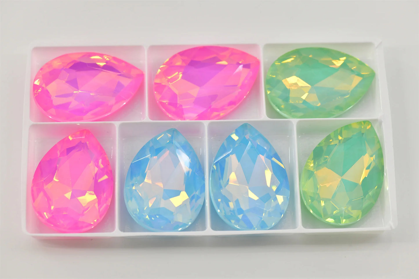 30x40mm  big stones Rhinestone crystal Glass beads Pointback teardrop  for needlework jewelery making