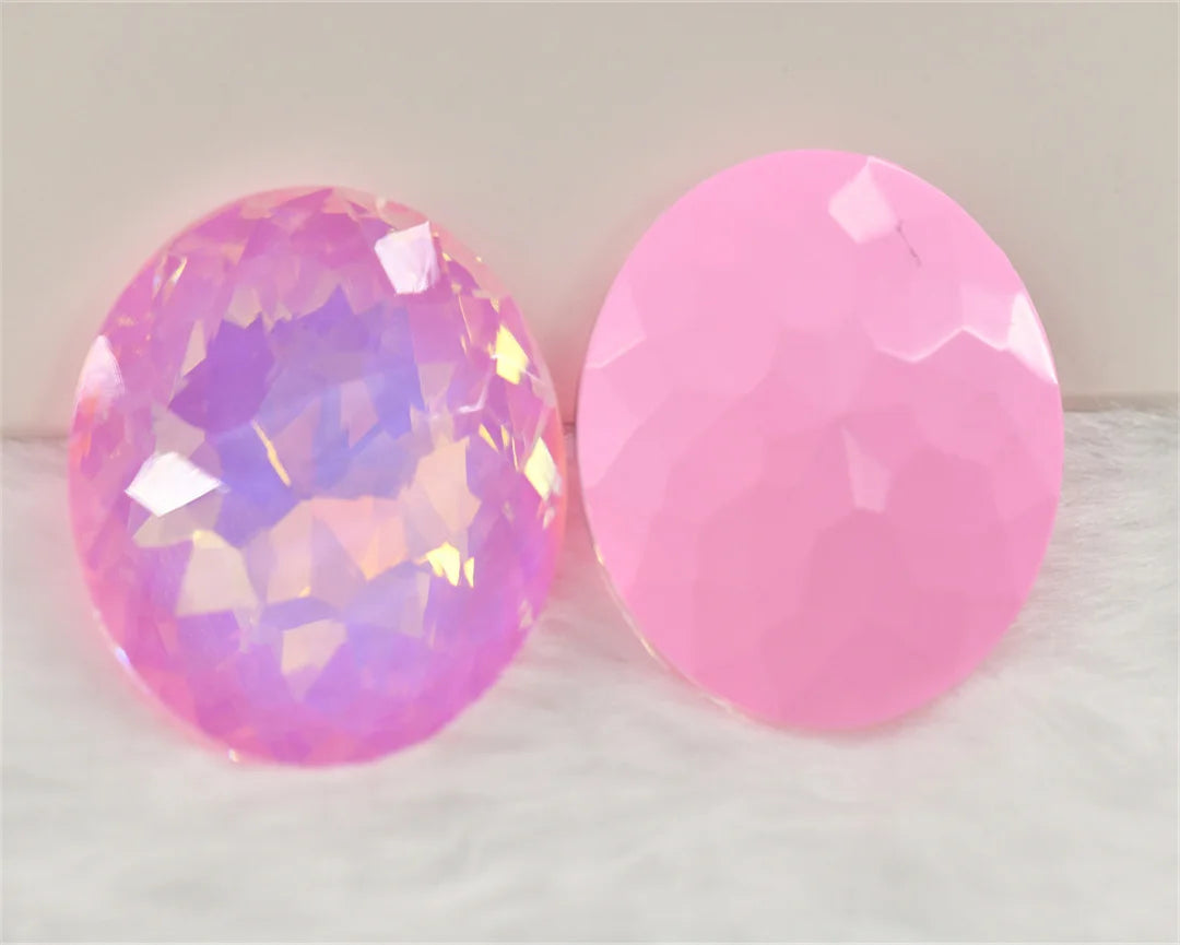 high quality 35mm Big rhinestones jelly Crystal  Round Glass stones  Jewels Making large beads for  wedding Decoration