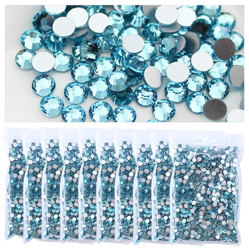 Wholesale in Bulk Rhinestones for Clothes DIY flat back Diamond Nail Rhinestone Decorations Crystals AB Glitter Face Art Stone
