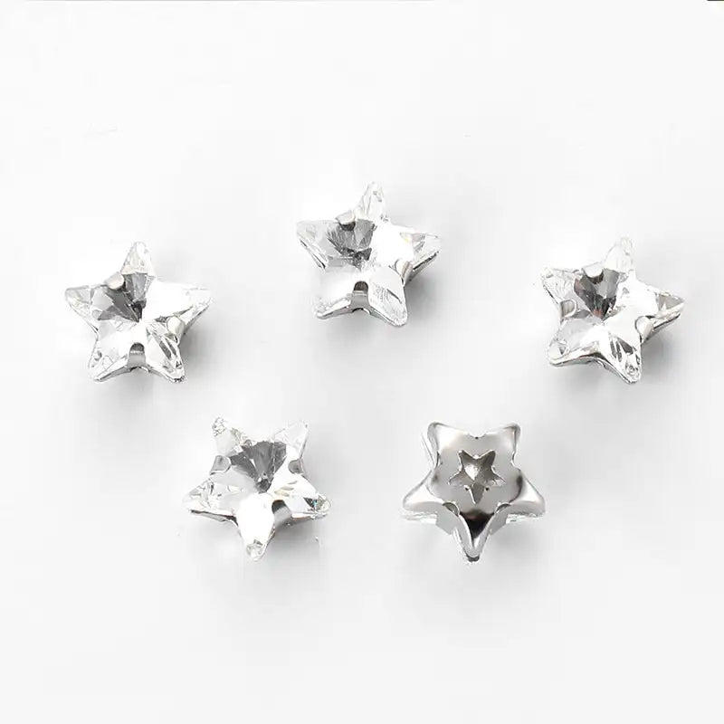 10mm star bulk Rhinestones rivoli Glass Crystal pointback strass Stone  Jewelry