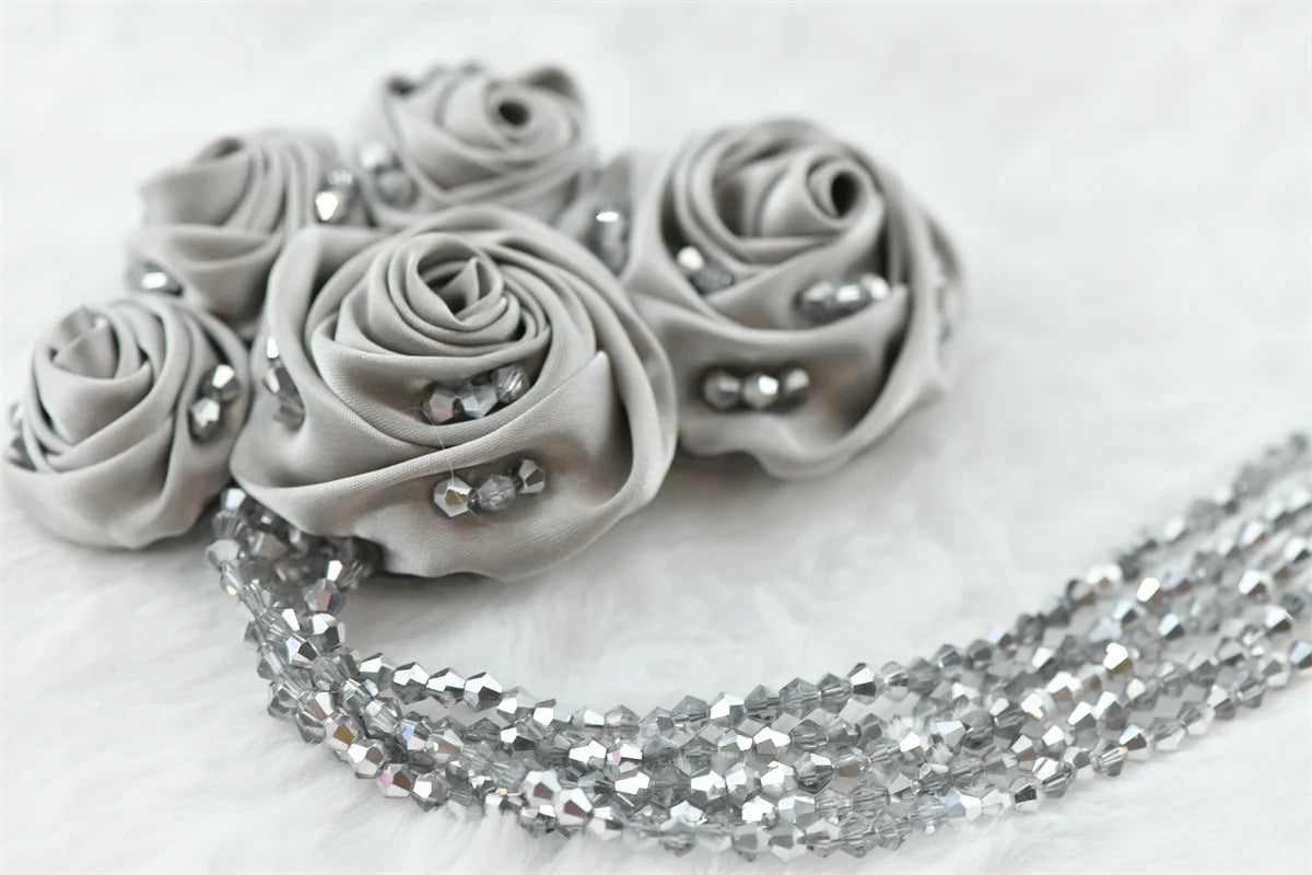 1 pcs with rhinestone rose flower Elegant Pin-On Corsages for Weddings & Events Easy wear Perfect for Dancing & Celebrations