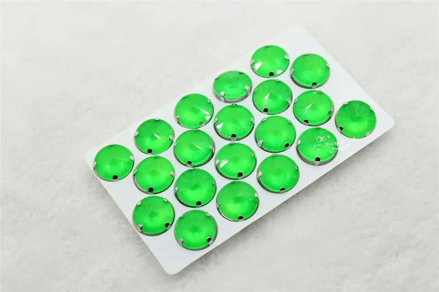 12mm 18mm neon color Rivoli  Stones Glass Crysta with  claw sets  For queens dress  Accessory sew on  Rhinestones  soldering