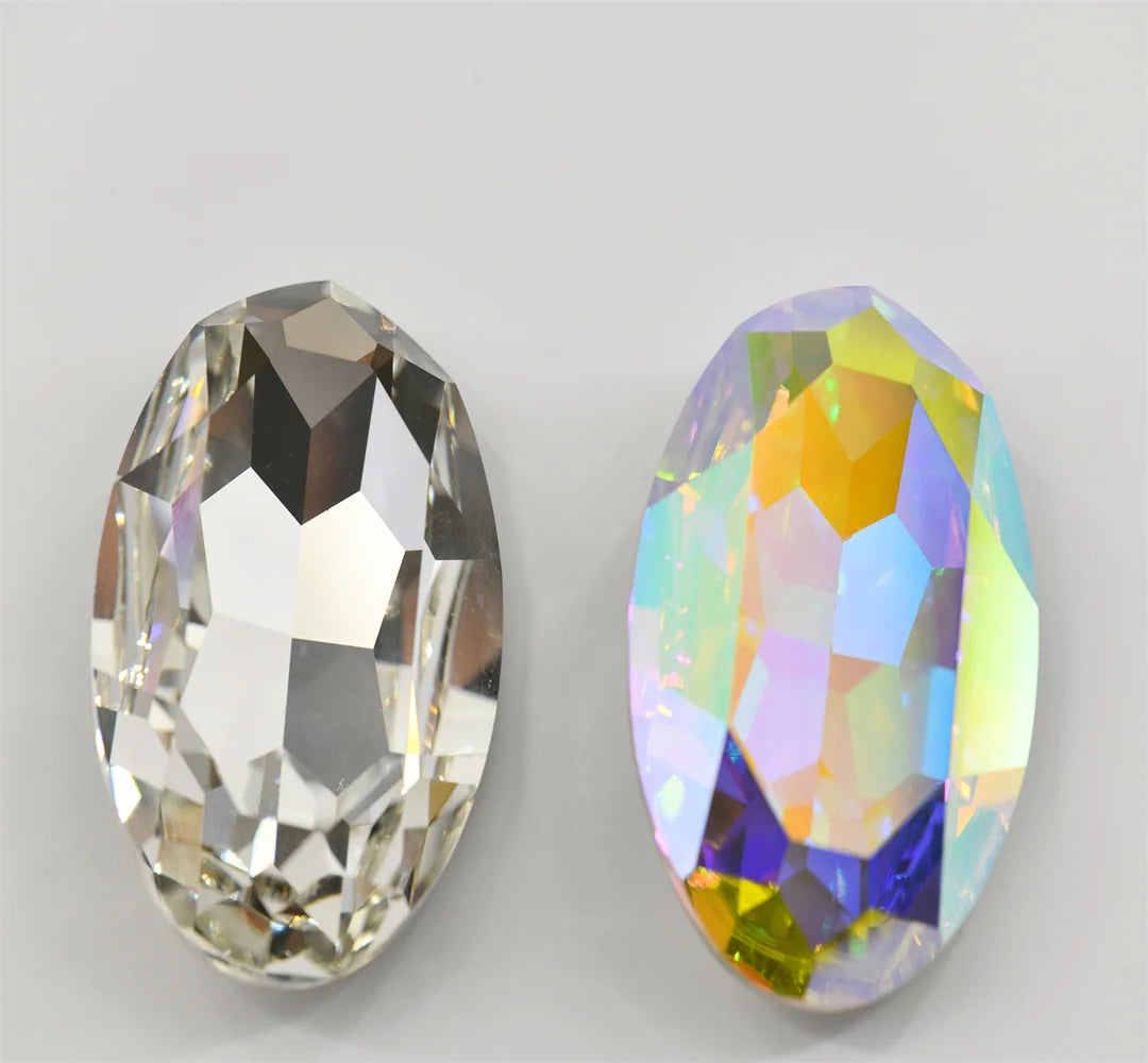 k9 Large stones Crystal  round OVAL  Glass big beads  Rhinestones Jewels Making 50mm