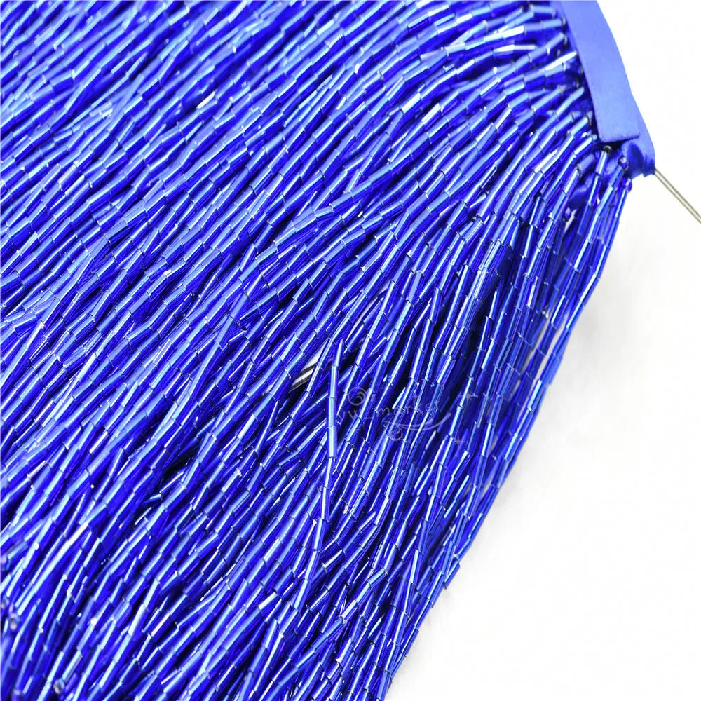 5 Yards 15cm Beaded Tassel Fringe Handmade Trimming for Costumes Dresses Crafts Sew on Decorative Edge