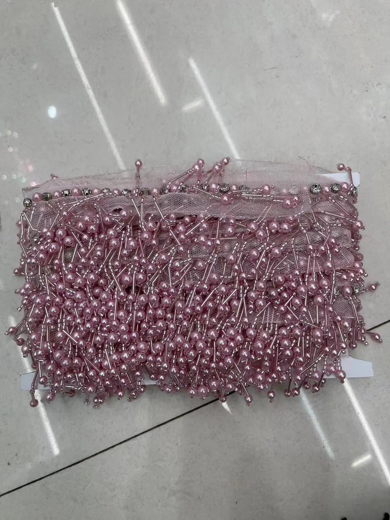 5.8yards 6cm high quality pearls Beaded Tassel Fringe for costumes dress crafts sew on DIY Accessories Home Textile Dance