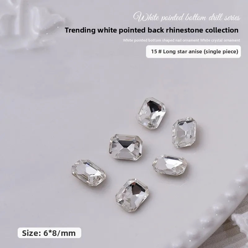 Wholesale Crystal clear Rhinestones DIY Beads Glass Pointback Stones for Jewelry Making And Home Decoration all size