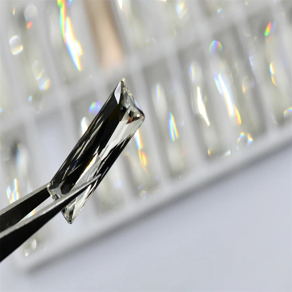 18pcs K9 Rectangle 10x30mm  Jewelry Accessories Pointback Glass crystal Stones Jewelry making