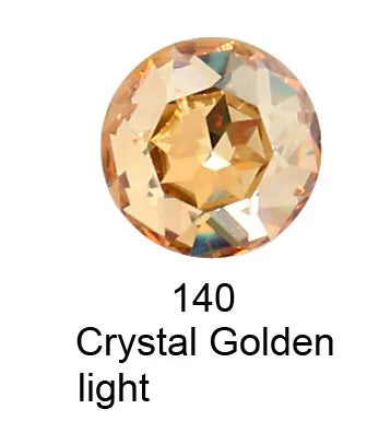 Round Crystal Glass Rhinestones, 3D Glitter Stones, DIY Diamonds for Jewelry Clothing, Garment Beads Decoration