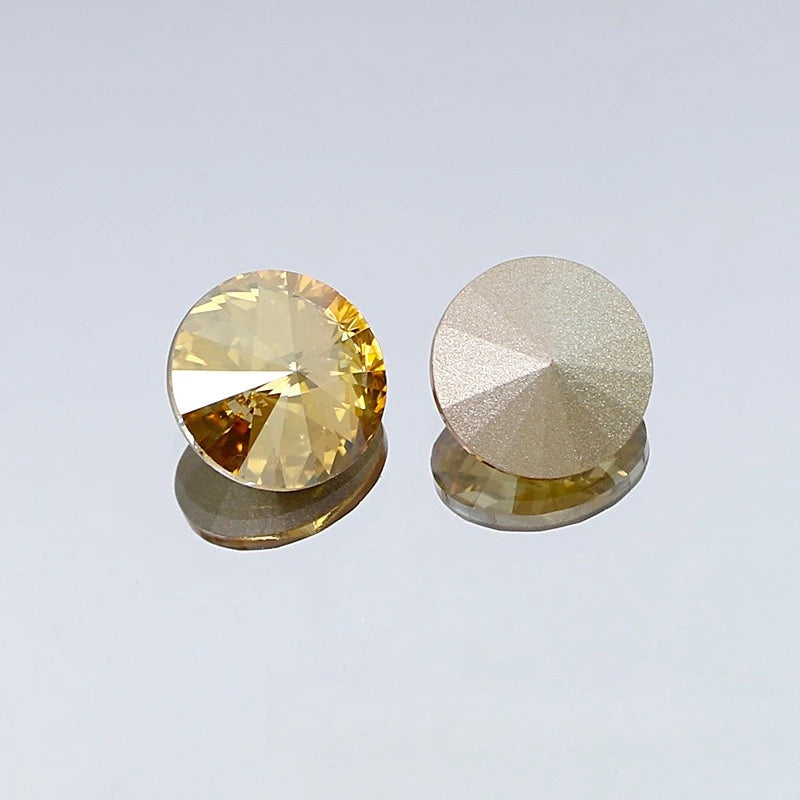 K9 18mm rivoli glass crystal pointback beads jewels making