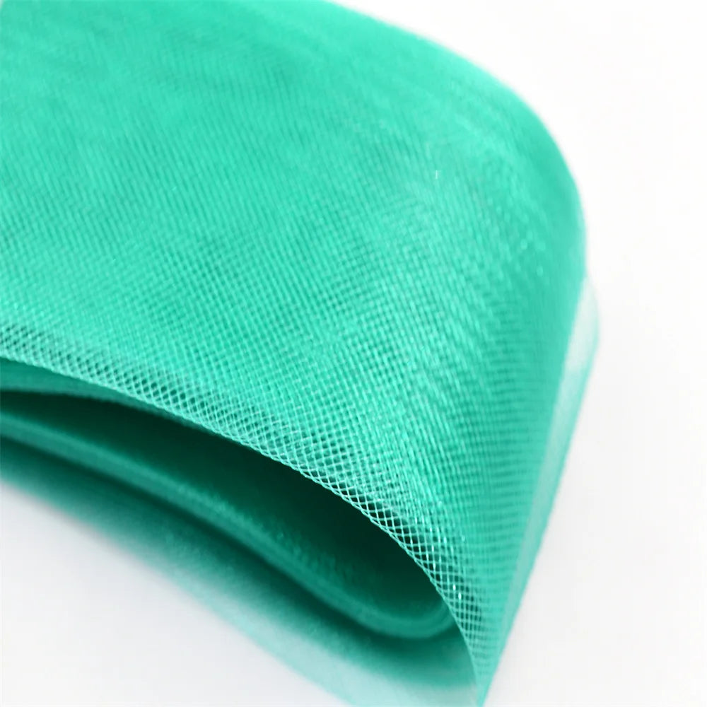 5cm 7.5cm plyester Mesh Ribbon Hard Stiff Flat Plain Crinolines Horsehair Fabric Multiple Widths  Hat And Skirt Making