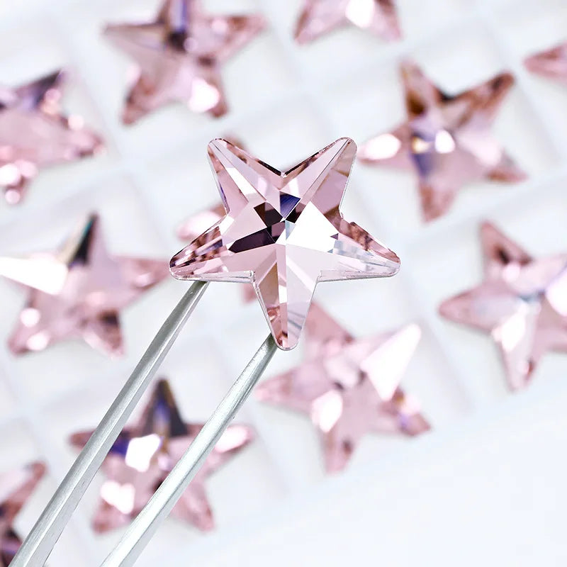 K9 Glass Crystal  Rhinrstones 22MM Big  Star  point back glass stones jewels beads for crafts clothes Decoration