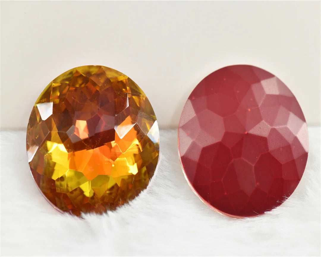 high quality 35mm Big rhinestones jelly Crystal  Round Glass stones  Jewels Making large beads for  wedding Decoration