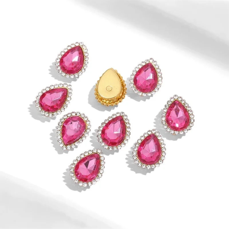 Sunflower Sewing Claw Rhinestones Crystals Glass Beads Buttons Stones  Clothes Sewing Accessories de costura novedosos