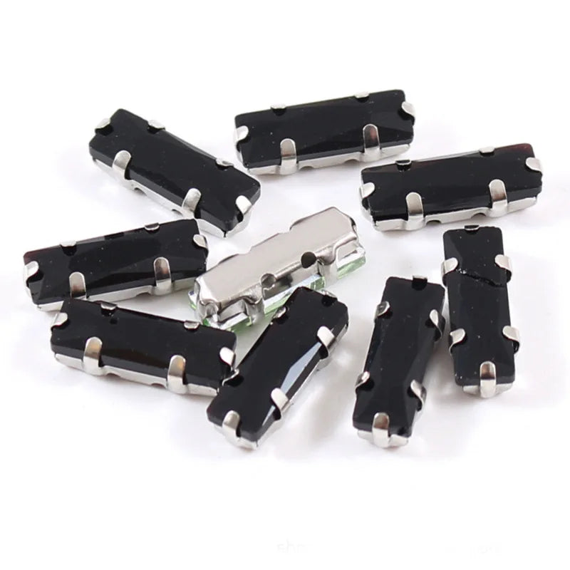 Baguette crystal stones wtth claw sew on  Fancy Stone  Glass Crystals rhinestones clothes Apparel Sewing Supplie accesorios