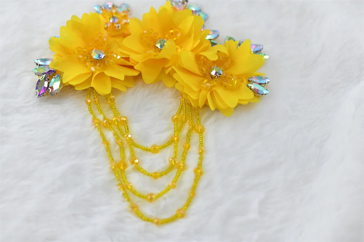 1 pcs fringe rhinetones Brooch Pin Corsage Collection  Perfect for Dancing  Celebration clothes crafts