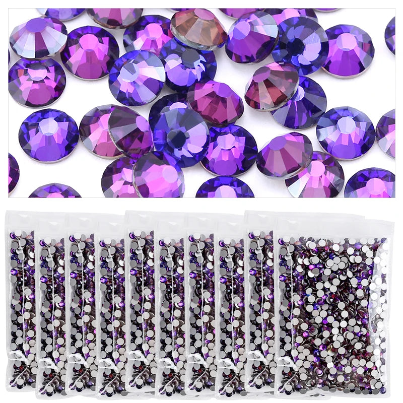 Wholesale in Bulk Rhinestones for Clothes DIY flat back Diamond Nail Rhinestone Decorations Crystals AB Glitter Face Art Stone