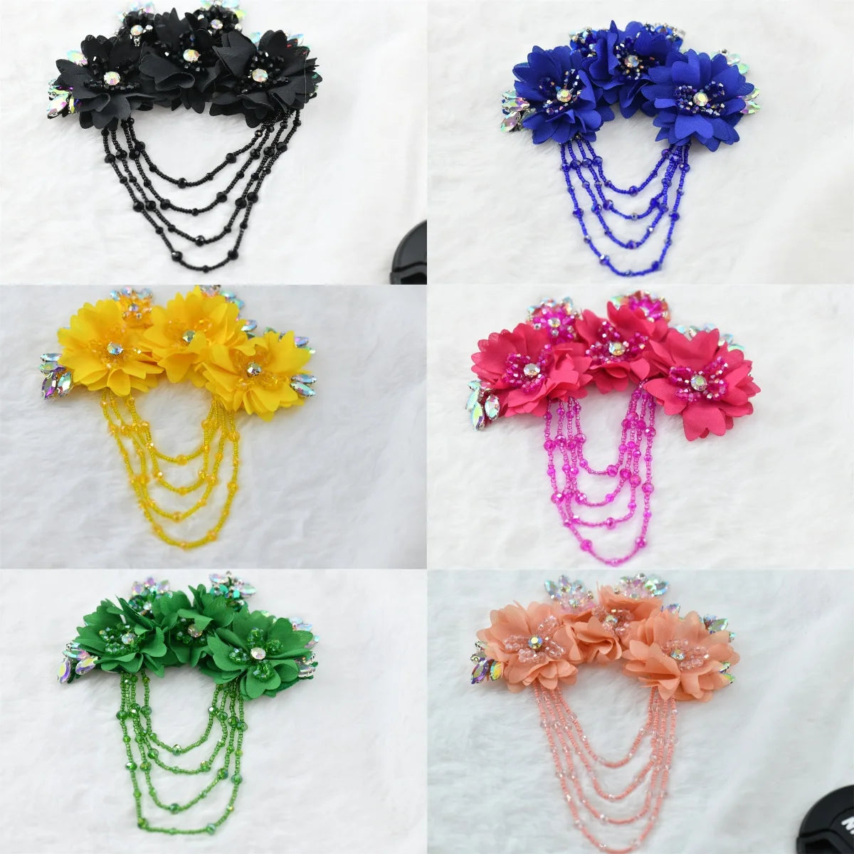 1 pcs fringe rhinetones Brooch Pin Corsage Collection  Perfect for Dancing  Celebration clothes crafts