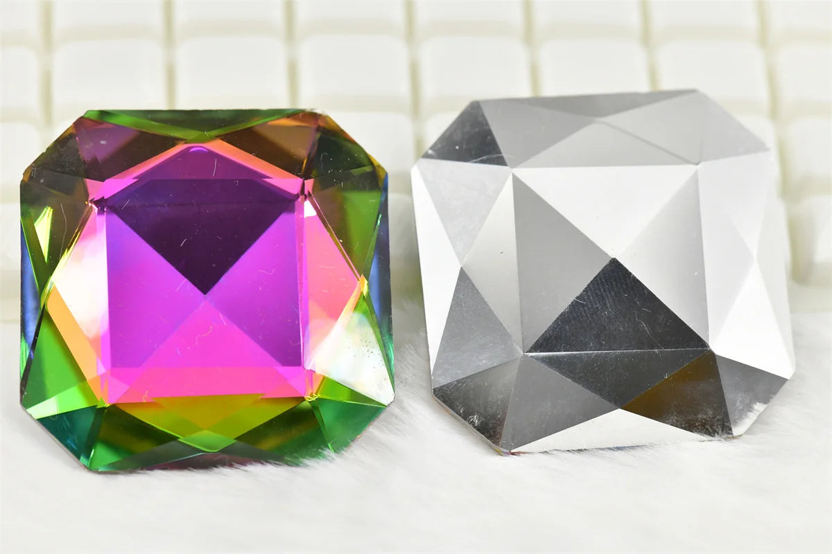 2pcs 45mm large stones Crystal  square Glass  big size Rhinestones Jewels Making  fancy stones for diy